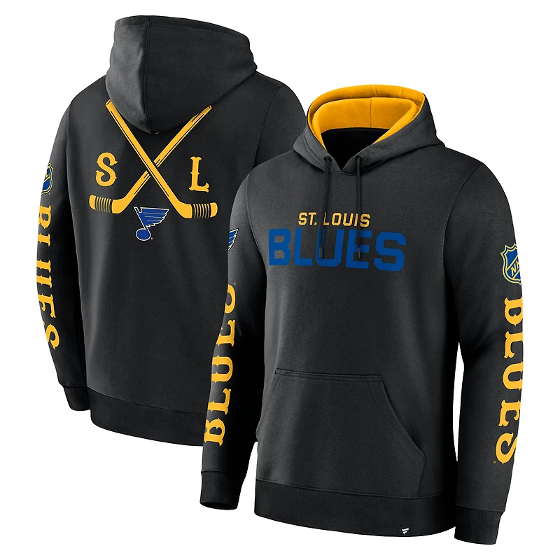 Sweat à capuche en polaire Big City Legacy pour homme Fanatics Black St. Louis Blues