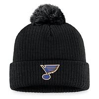 Men's Fanatics Black St. Louis Blues Cuffed Knit Hat with Pom