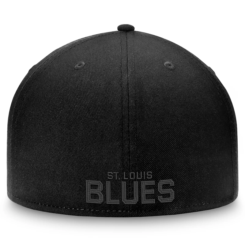 Casquette ajustée Fanatics Black St. Louis Blues Team Haze pour homme