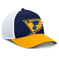 Men's Fanatics Blue/Gold St. Louis Blues Authentic Pro A-Frame Rink Adjustable Hat