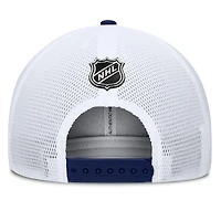 Casquette de patinoire authentique Fanatics bleue et or des Blues de St. Louis, modèle A-Frame, ajustable.