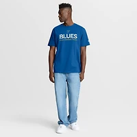T-shirt Fanatics bleu authentique pour homme des Blues de Saint-Louis