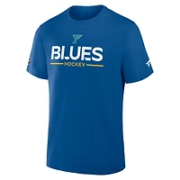 T-shirt Fanatics bleu authentique pour homme des Blues de Saint-Louis