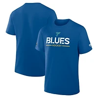 T-shirt Fanatics bleu authentique pour homme des Blues de Saint-Louis