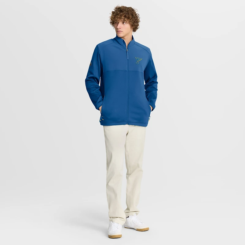 Veste zippée intégrale Fanatics Blue Authentic Pro Rink des Blues de Saint-Louis pour homme