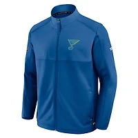 Veste zippée intégrale Fanatics Blue Authentic Pro Rink des Blues de Saint-Louis pour homme