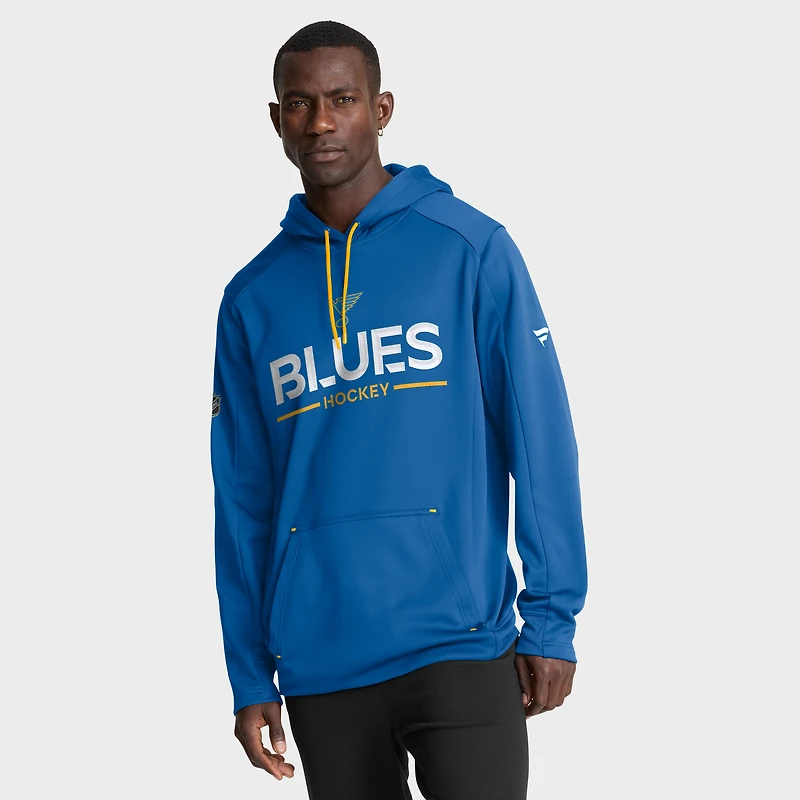 Sweat à capuche authentique Pro Rink bleu des Blues de Saint-Louis pour homme