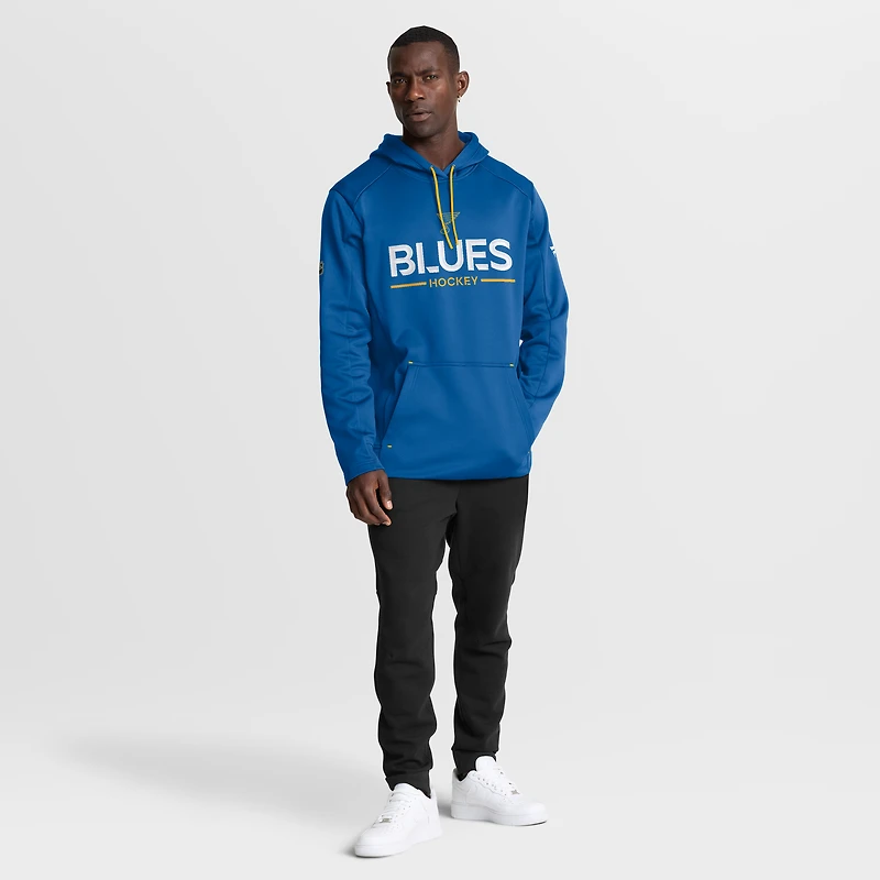 Men's Fanatics Blue St. Louis Blues Authentic Pro Rink Hoodie