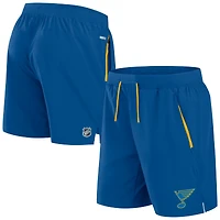 Short de performance authentique Pro Rink bleu Fanatics des Blues Saint-Louis pour homme