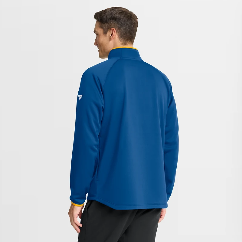 Men's Fanatics Blue St. Louis Blues Authentic Pro Rink Raglan Quarter-Zip Pullover