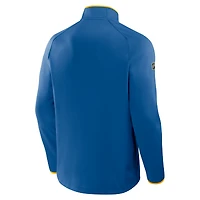 Men's Fanatics Blue St. Louis Blues Authentic Pro Rink Raglan Quarter-Zip Pullover