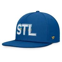 Casquette snapback authentique Pro Rink Team Code des Blues de St. Louis pour homme Fanatics Blue