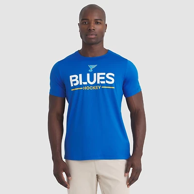 T-shirt technique authentique Pro Rink bleu Fanatics des Blues de Saint-Louis pour homme