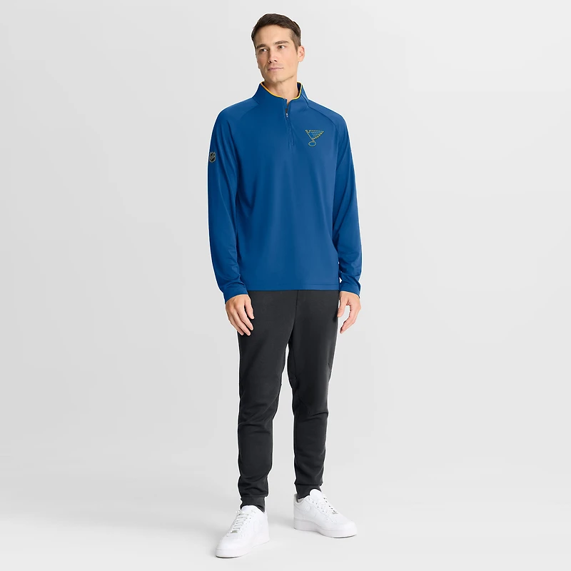 Men's Fanatics Blue St. Louis Blues Authentic Pro Rink Training Quarter-Zip Pullover