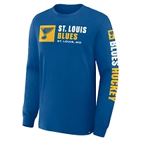 Men's Fanatics Blue St. Louis Blues Goal Crease Legacy Long Sleeve T-Shirt