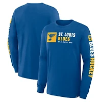 Men's Fanatics Blue St. Louis Blues Goal Crease Legacy Long Sleeve T-Shirt