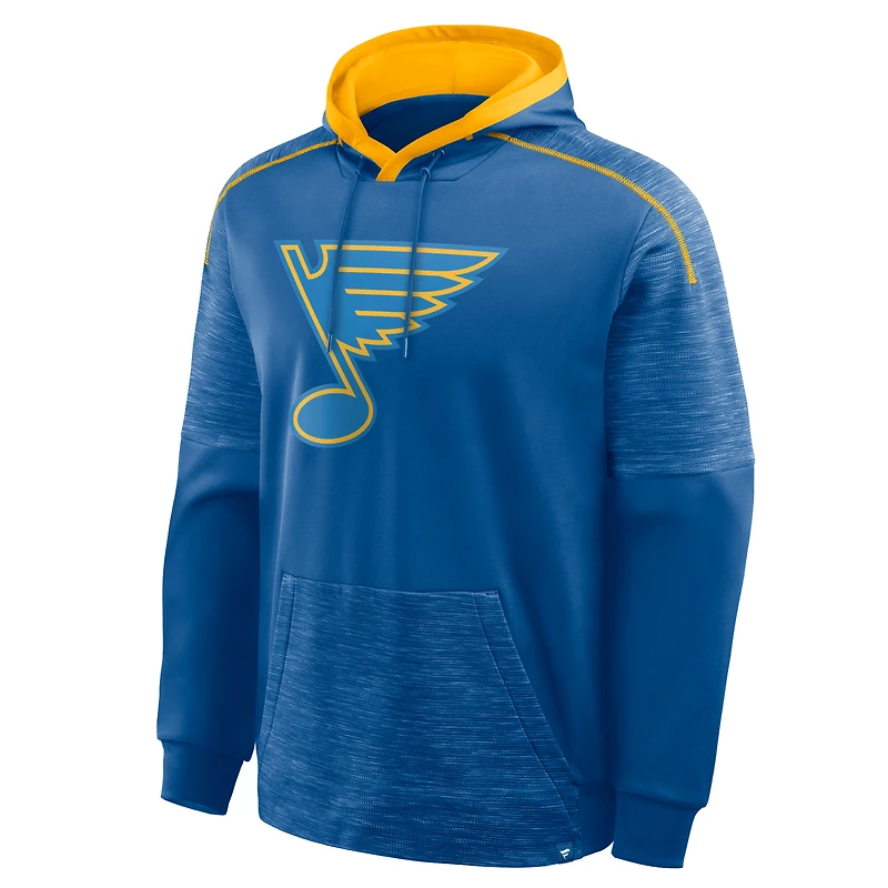 Sweat à capuche Fanatics Blue St. Louis Blues pour homme, modèle gardien de but/défenseur