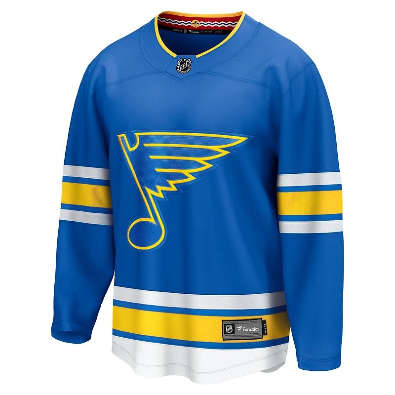 Maillot bleu Fanatics pour homme des Blues de Saint-Louis à domicile Breakaway