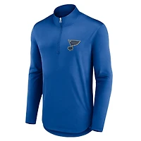 Men's Fanatics Blue St. Louis Blues Mock Neck Quarter-Zip Top