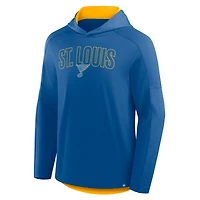Men's Fanatics Blue St. Louis Blues Penalty Shot Long Sleeve Hooded T-Shirt
