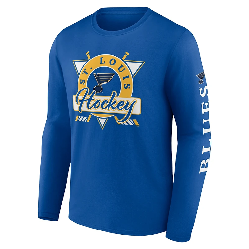 Men's Fanatics Blue St. Louis Blues Rinkside Long Sleeve T-Shirt