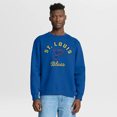 Sweat-shirt vintage Stickler bleu fanatiques pour homme des Blues de Saint-Louis