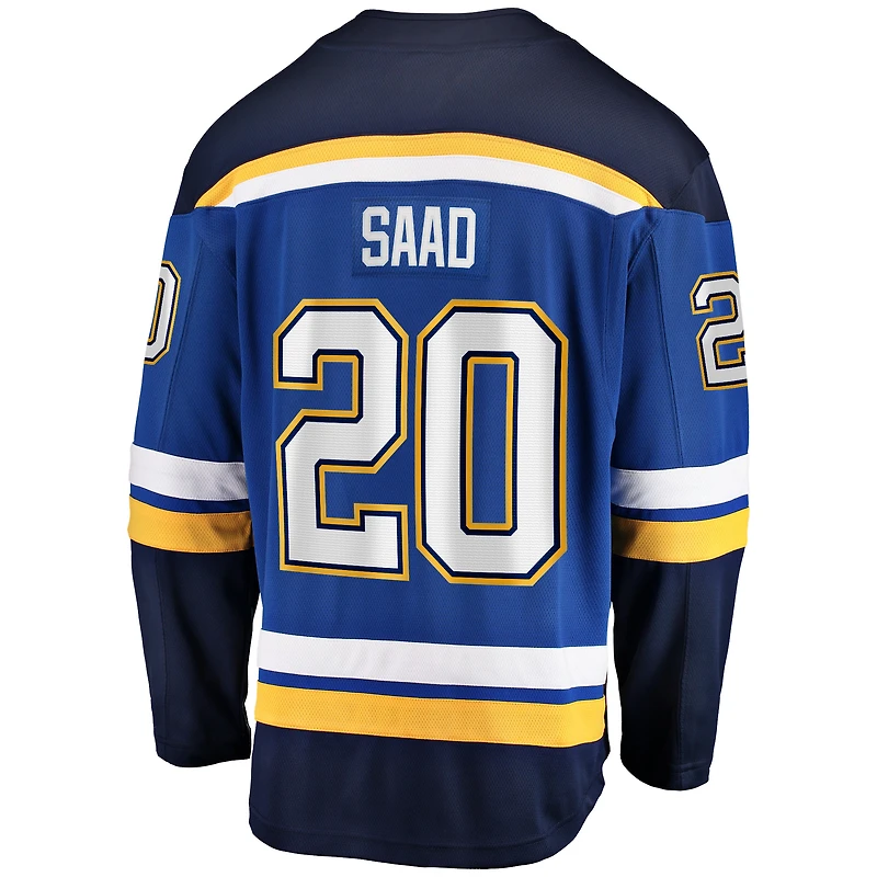 Fanatics pour hommes Brandon Saad bleu St. Louis Blues Home Breakaway Player - Maillot