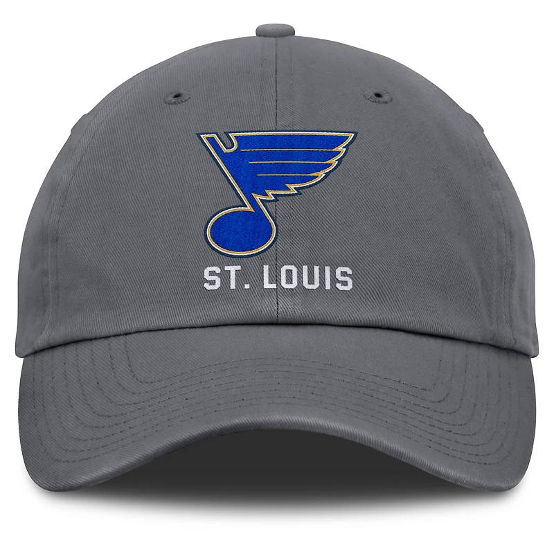 Men's Fanatics Charcoal St. Louis Blues Washed Adjustable Hat