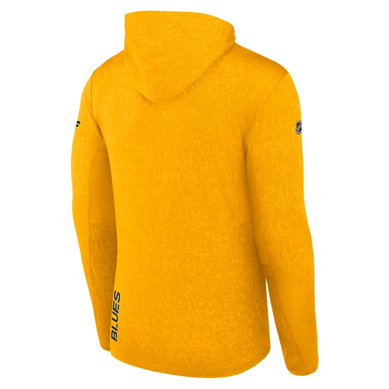 Men's Fanatics Gold St. Louis Blues Authentic Pro Pullover Hoodie