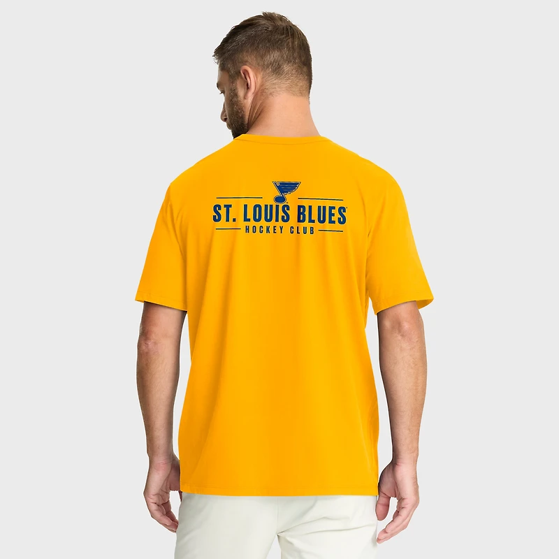Men's Fanatics  Gold St. Louis Blues Crash The Net Legacy T-Shirt