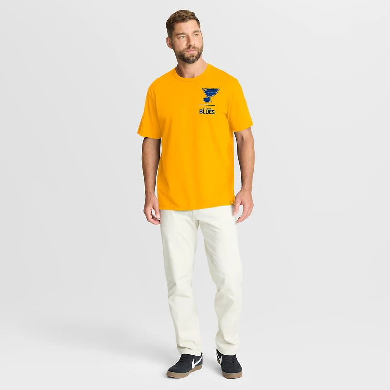 Men's Fanatics Gold St. Louis Blues Crash The Net Legacy T-Shirt