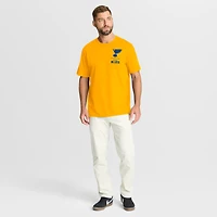 Men's Fanatics  Gold St. Louis Blues Crash The Net Legacy T-Shirt