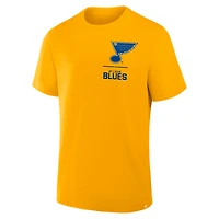 T-shirt Fanatics Gold pour homme des Blues de Saint-Louis Crash The Net Legacy
