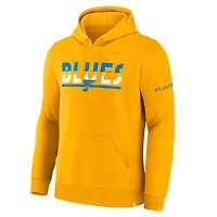 Men's Fanatics Gold St. Louis Blues Half Wall Legacy Hoodie
