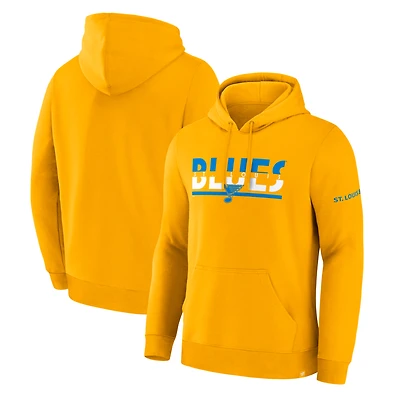 Men's Fanatics Gold St. Louis Blues Half Wall Legacy Hoodie