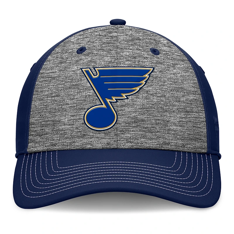 Men's Fanatics Gray/Navy St. Louis Blues Fundamental Top Shelf 2-Tone Flex Hat