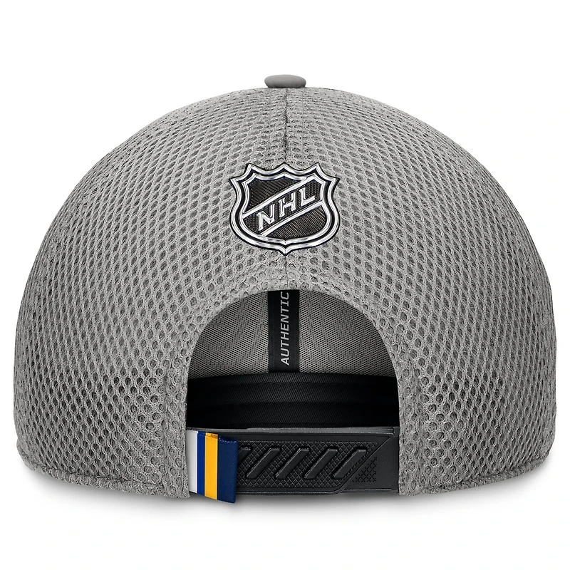 Men's Fanatics Gray St. Louis Blues Authentic Pro Home Ice Trucker Adjustable Hat