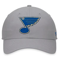 Casquette réglable Fanatics gris St. Louis Blues Extra Time pour hommes