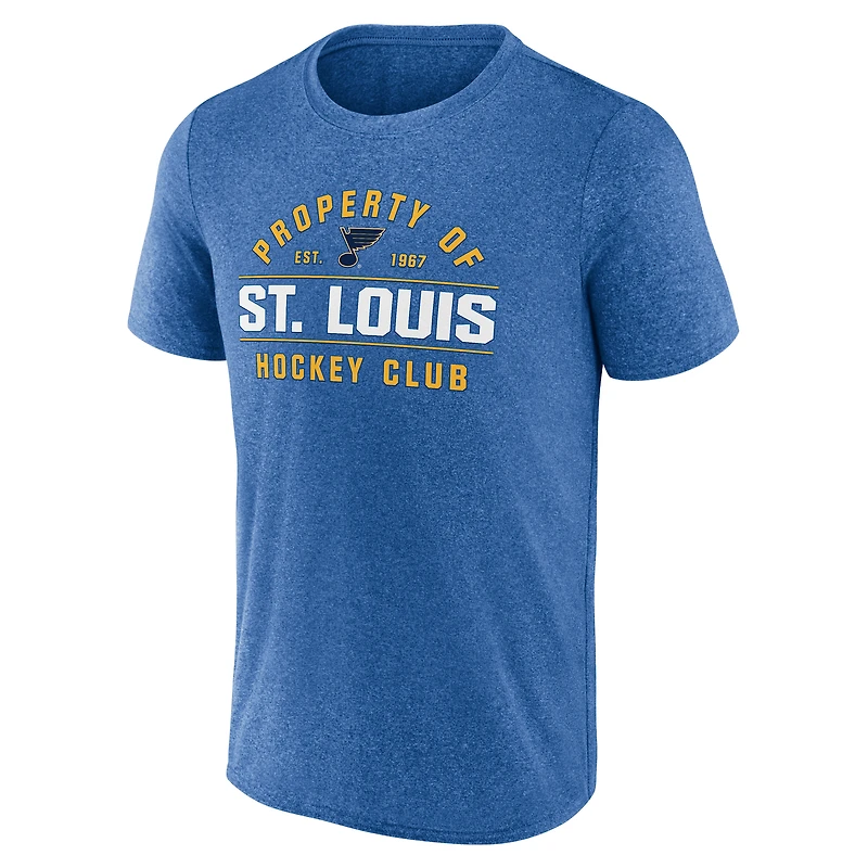 Men's Fanatics Heather Blue St. Louis Blues Property Of T-Shirt