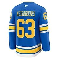 Men's Fanatics Jake Neighbours Blue St. Louis Blues Home Premium Jersey