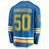 Men's Fanatics Jordan Binnington Blue St. Louis Blues  Breakaway Jersey