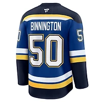 Maillot Jordan Binnington bleu de qualité supérieure pour homme des St. Louis Blues à domicile Fanatics