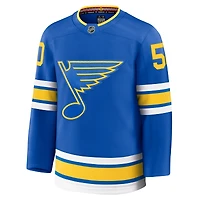 Maillot Jordan Binnington bleu domicile des Blues de Saint-Louis pour homme