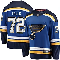 Fanatics pour hommes Justin Faulk bleu St. Louis Blues Home Breakaway Player - Maillot