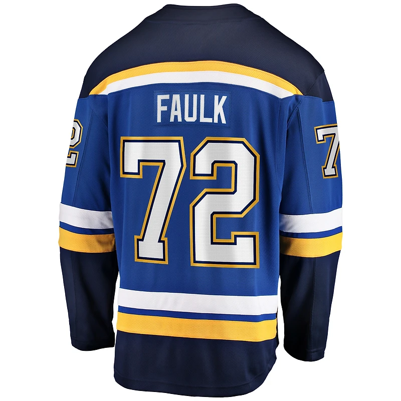 Fanatics pour hommes Justin Faulk bleu St. Louis Blues Home Breakaway Player - Maillot