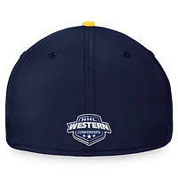 Casquette flexible 2 tons Fanatics pour hommes, bleu marine/or, St. Louis Blues Fundamental