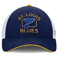 Casquette de camionneur authentique Pro Rink des Blues de St. Louis pour hommes Fanatics bleu marine/blanc