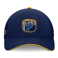 Men's Fanatics Navy St. Louis Blues 2024 NHL Draft On Stage Trucker Adjustable Hat
