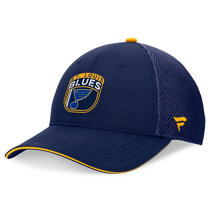Men's Fanatics Navy St. Louis Blues 2024 NHL Draft On Stage Trucker Adjustable Hat