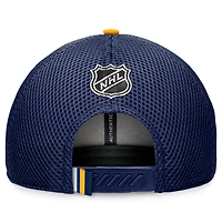 Men's Fanatics Navy St. Louis Blues 2024 NHL Draft On Stage Trucker Adjustable Hat